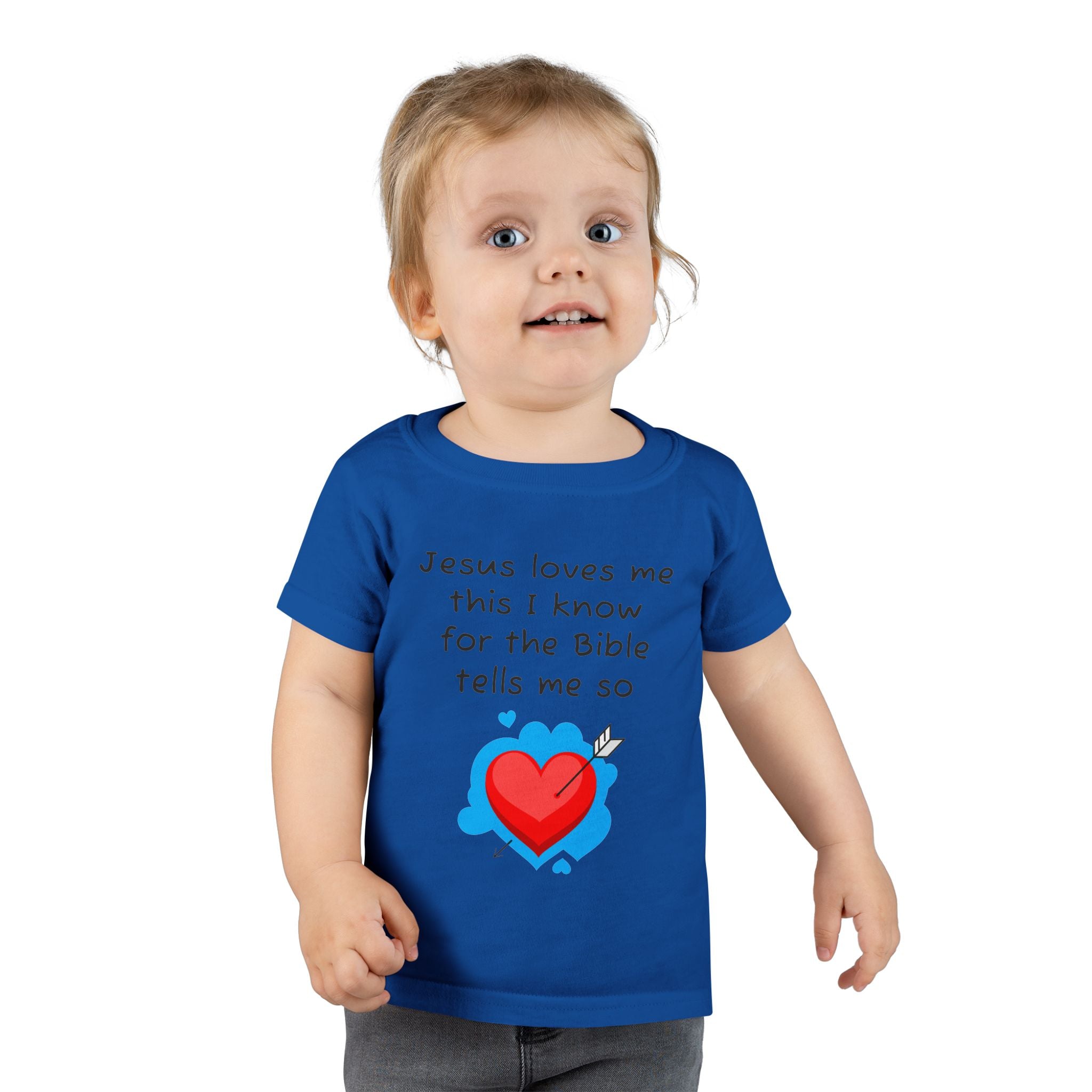 Jesus Loves Me Toddler T-Shirt, Cute Christian Kids Tee, Faith-Based Gift, Baby Baptism, Bible Verse Shirt