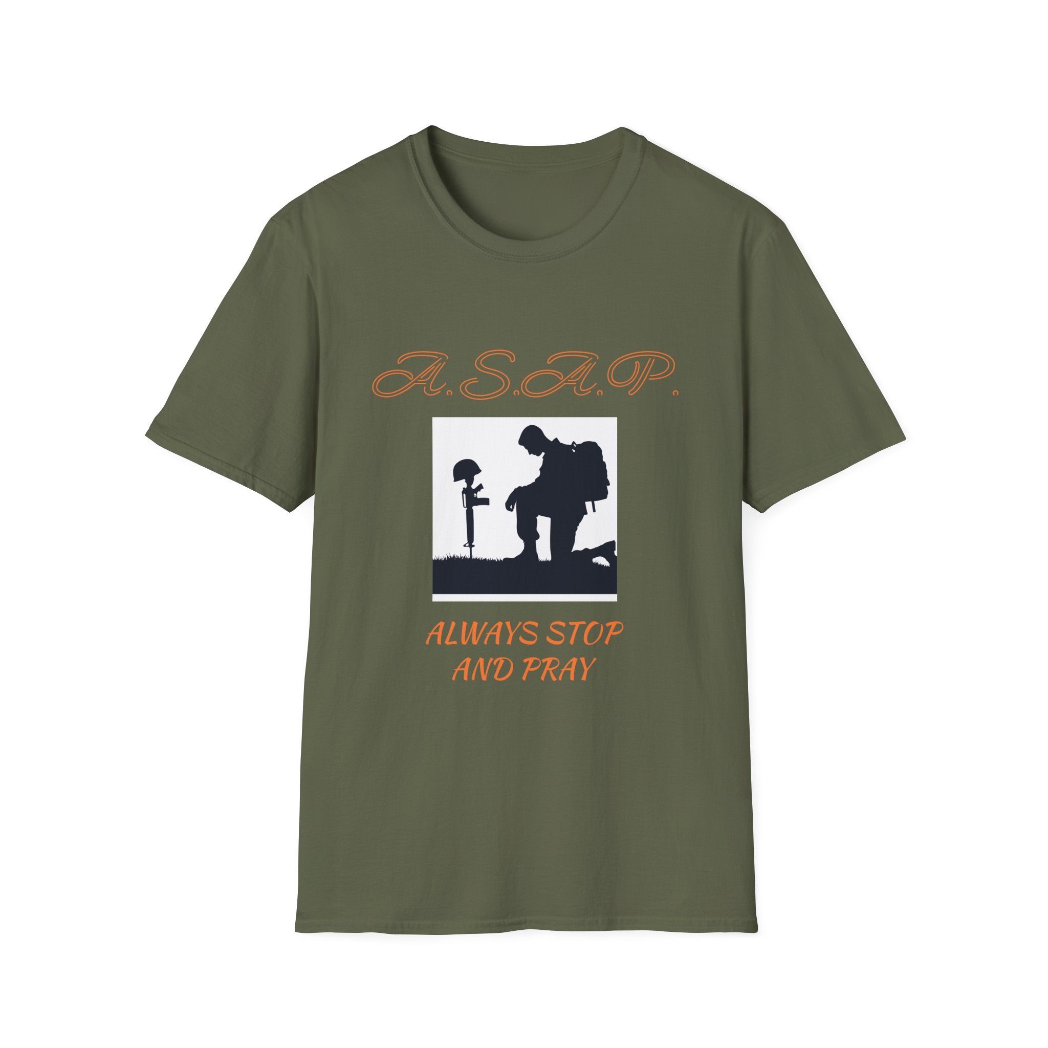 Unisex Prayer T-Shirt - Always Stop And Pray, Faith Apparel, Spiritual Gift, Inspirational Shirt, Casual Wear, Godly Reminder