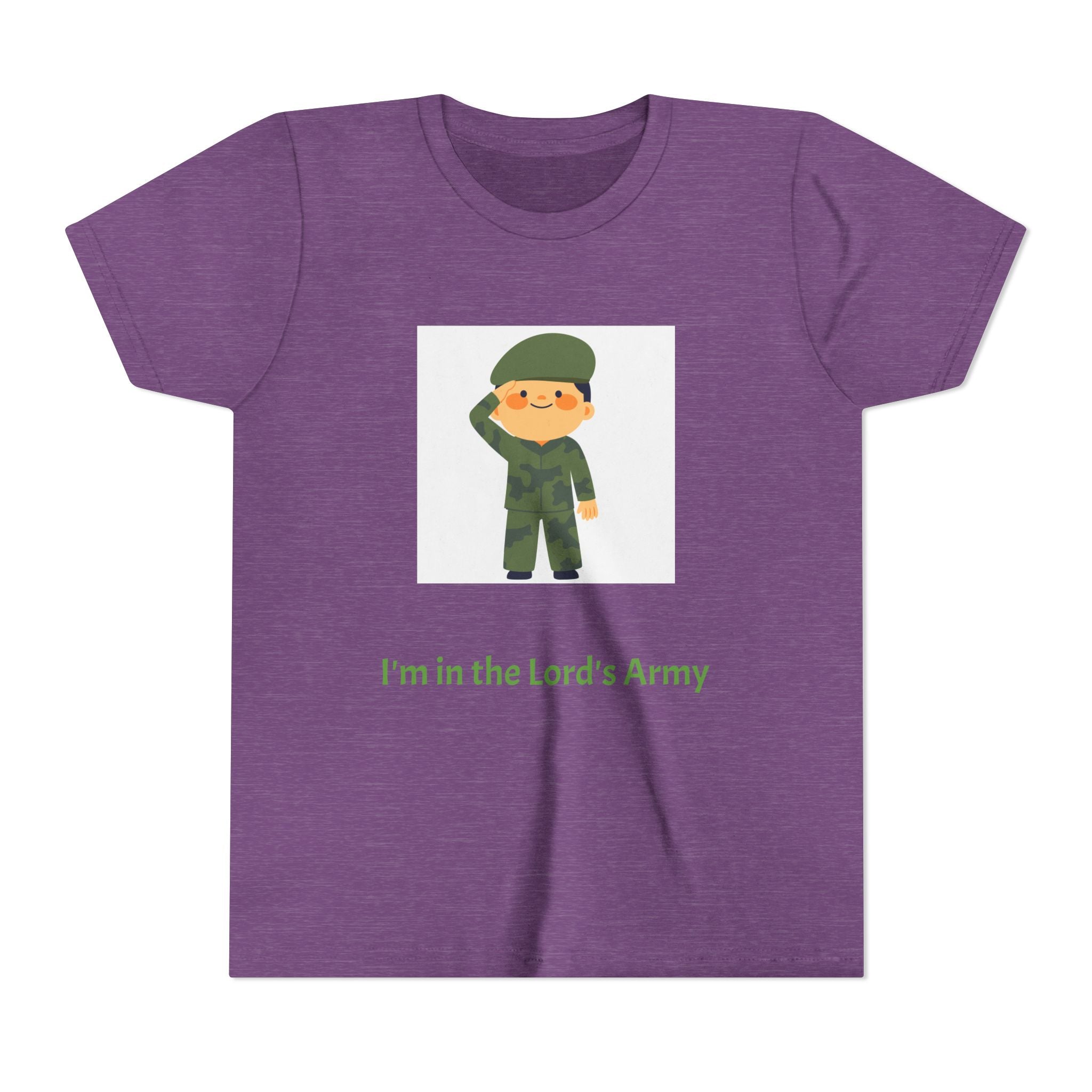 Youth Army Tee - I'm in the Lord's Army, Christian Youth Shirt, Kids Faith T-Shirt, Religious Gift, Church Camp Apparel