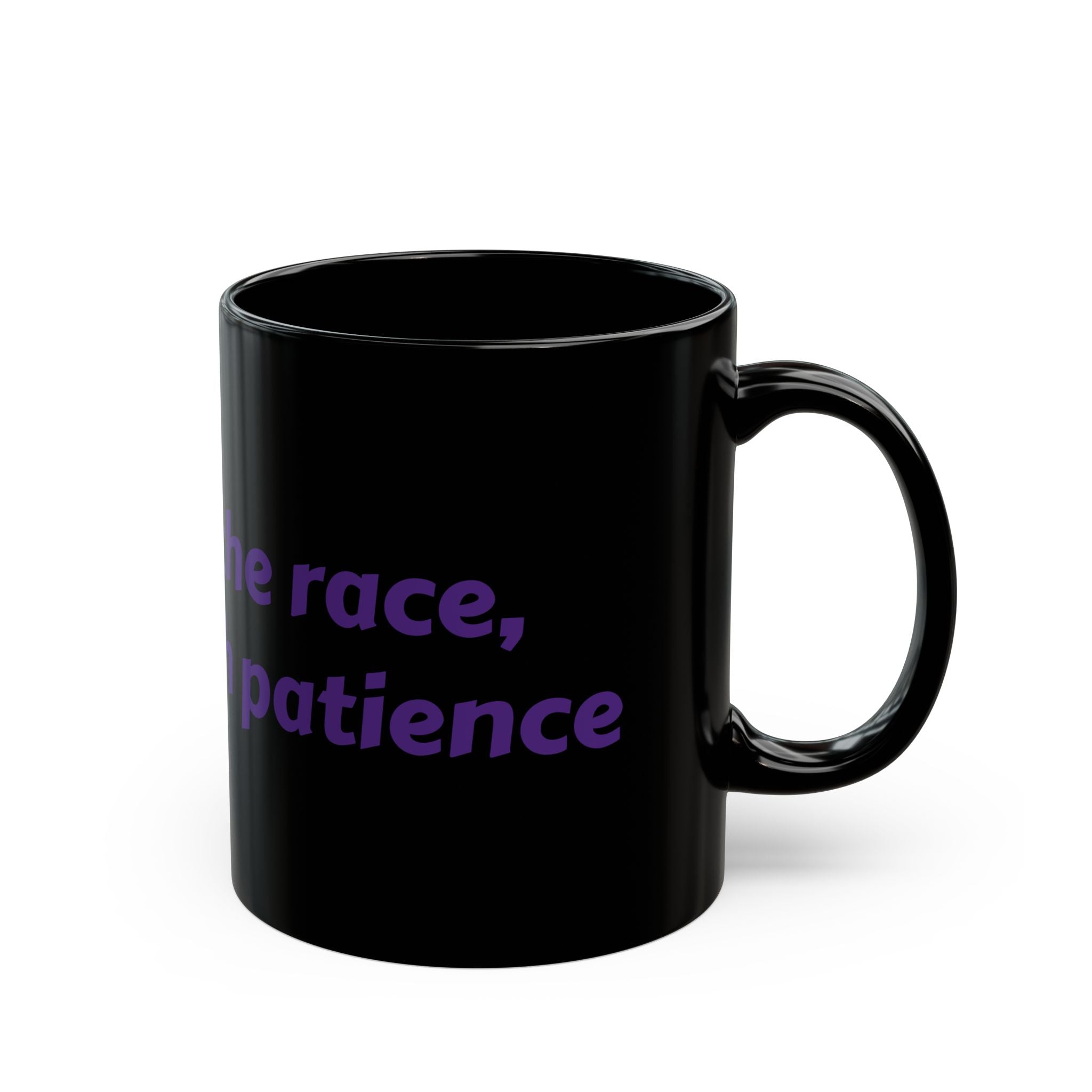 Inspirational Black Mug - Running Motivation Coffee Cup for Athletes, Fitness Enthusiasts, Gift Idea for Runners, Exercise, Workout, Sports