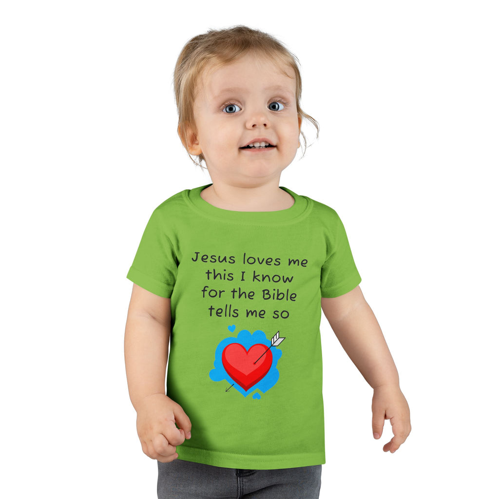 Jesus Loves Me Toddler T-Shirt, Cute Christian Kids Tee, Faith-Based Gift, Baby Baptism, Bible Verse Shirt