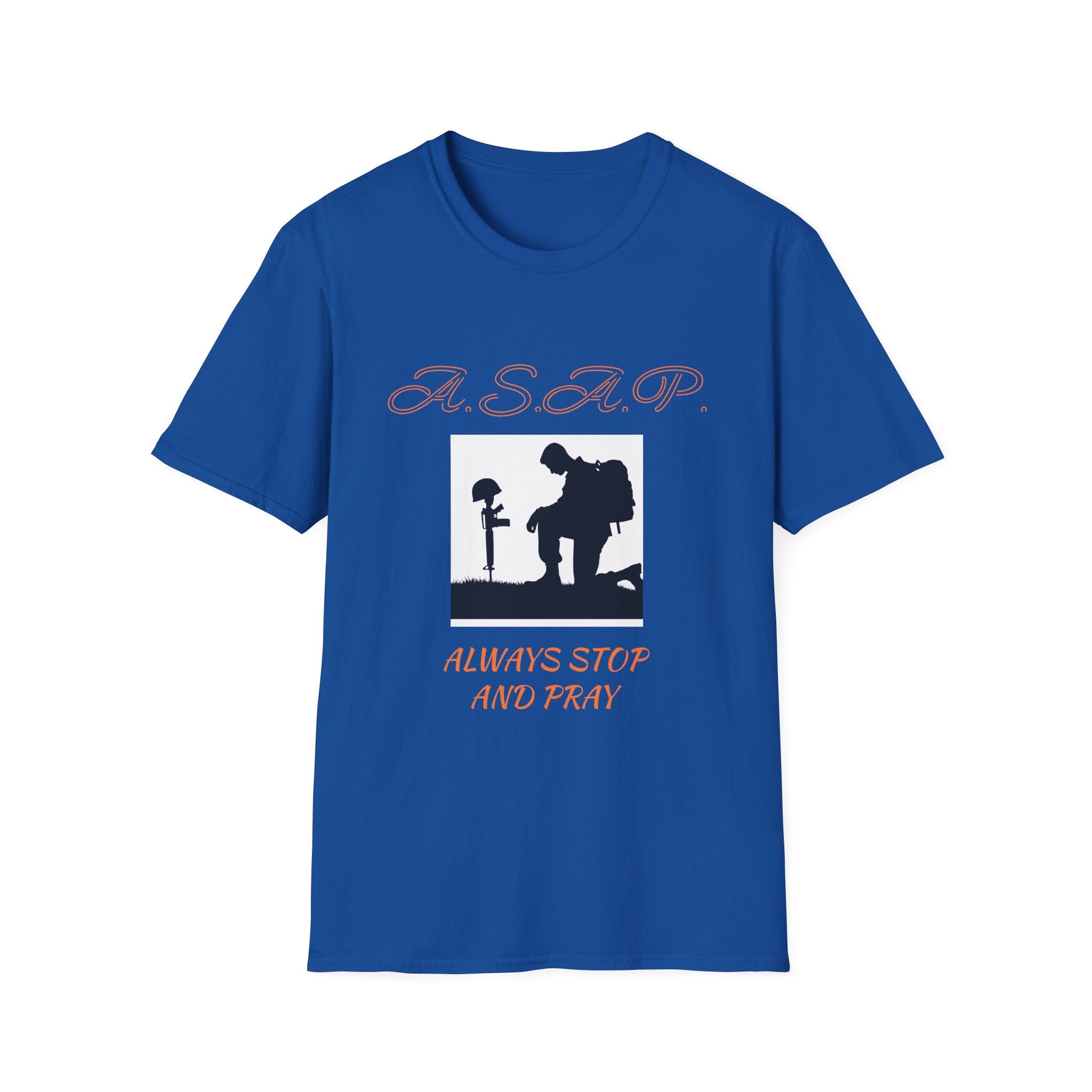 Unisex Prayer T-Shirt - Always Stop And Pray, Faith Apparel, Spiritual Gift, Inspirational Shirt, Casual Wear, Godly Reminder