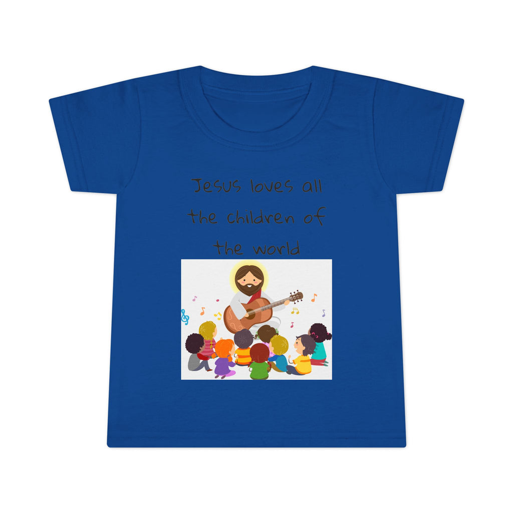 Jesus Loves All Children Toddler T-Shirt, Cute Kids Tee, Religious Gift, Christian Apparel, Baby Shower Gift, Faith-Based Toddler Top