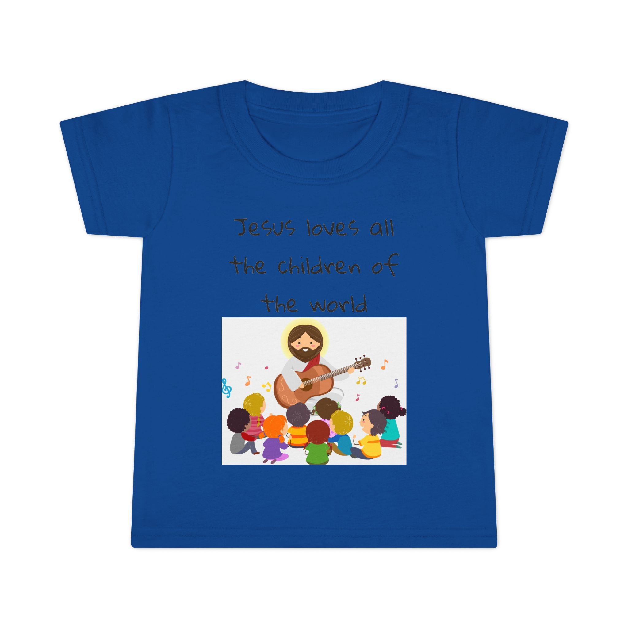 Jesus Loves All Children Toddler T-Shirt, Cute Kids Tee, Religious Gift, Christian Apparel, Baby Shower Gift, Faith-Based Toddler Top