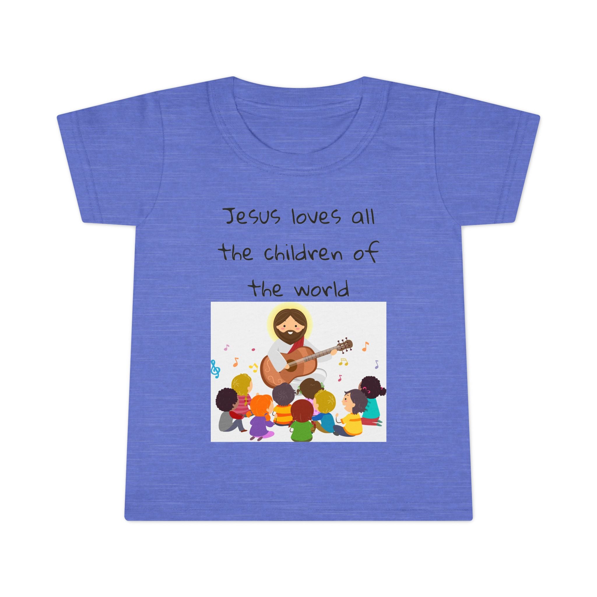 Jesus Loves All Children Toddler T-Shirt, Cute Kids Tee, Religious Gift, Christian Apparel, Baby Shower Gift, Faith-Based Toddler Top