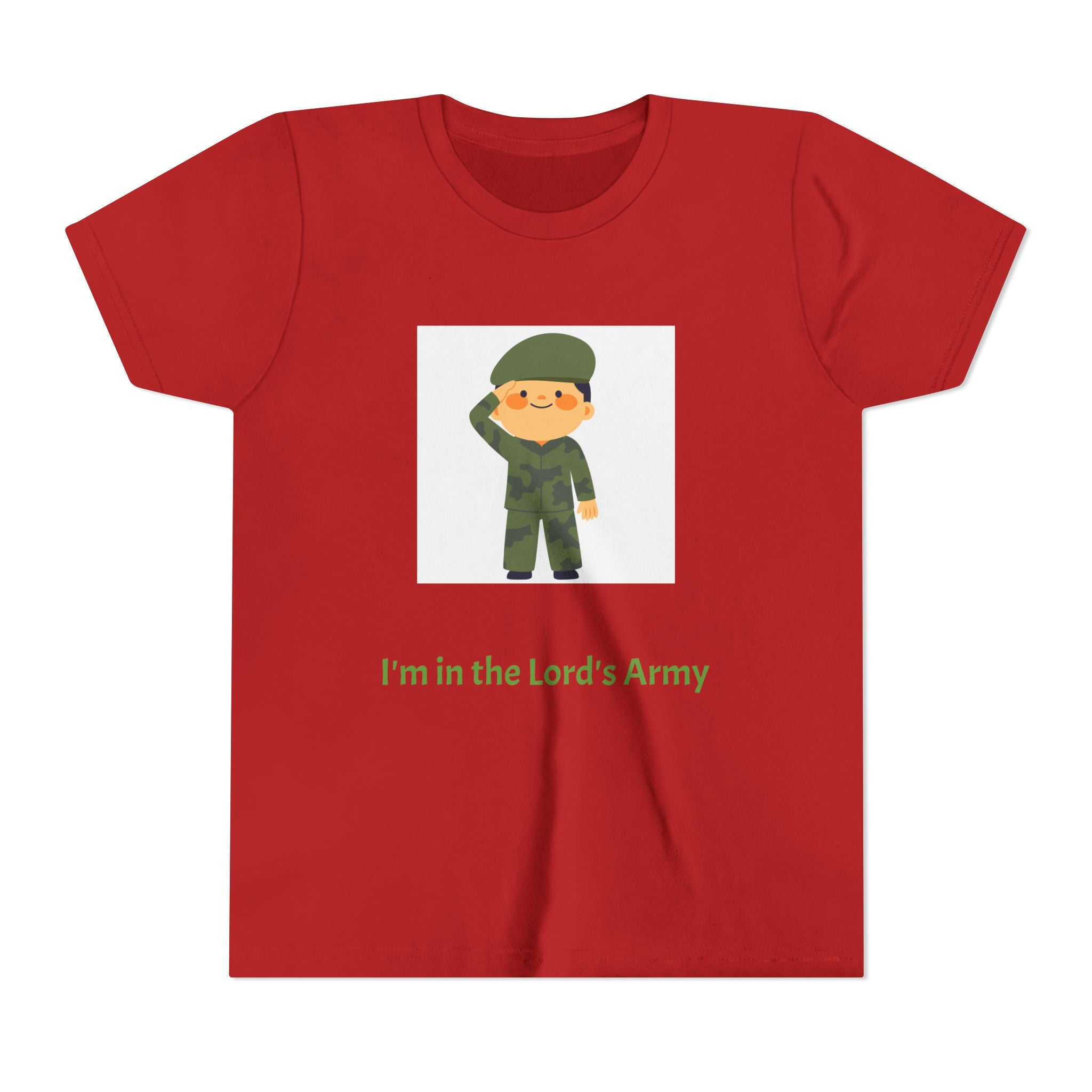Youth Army Tee - I'm in the Lord's Army, Christian Youth Shirt, Kids Faith T-Shirt, Religious Gift, Church Camp Apparel