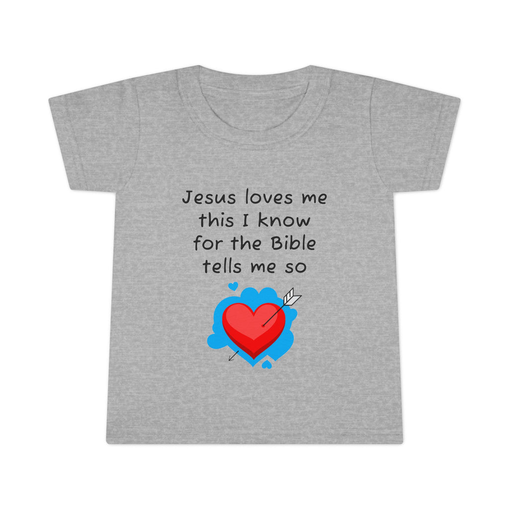 Jesus Loves Me Toddler T-Shirt, Cute Christian Kids Tee, Faith-Based Gift, Baby Baptism, Bible Verse Shirt
