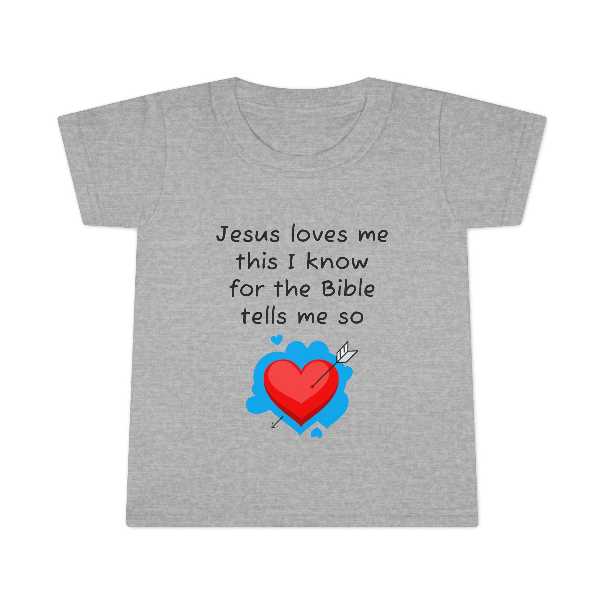 Jesus Loves Me Toddler T-Shirt, Cute Christian Kids Tee, Faith-Based Gift, Baby Baptism, Bible Verse Shirt