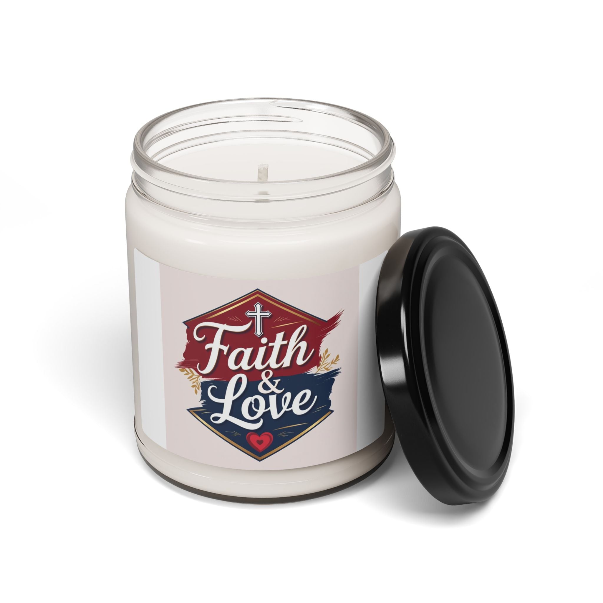 Faith & Love Scented Soy Candle - Perfect Gift for Home, Weddings, Relaxation, Spirituality, Aromatherapy