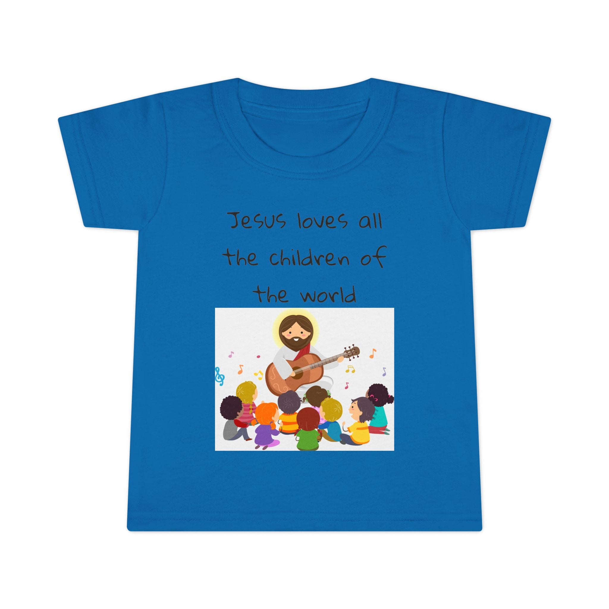 Jesus Loves All Children Toddler T-Shirt, Cute Kids Tee, Religious Gift, Christian Apparel, Baby Shower Gift, Faith-Based Toddler Top