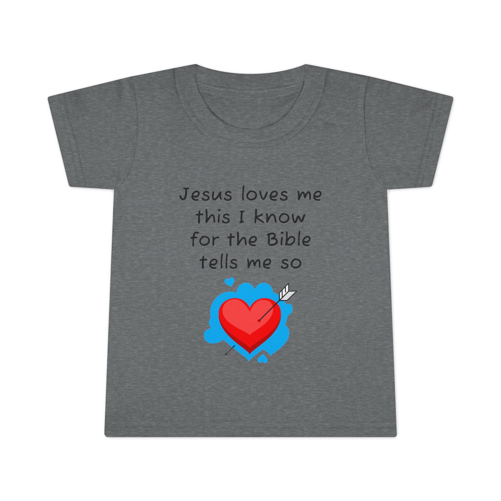 Jesus Loves Me Toddler T-Shirt, Cute Christian Kids Tee, Faith-Based Gift, Baby Baptism, Bible Verse Shirt