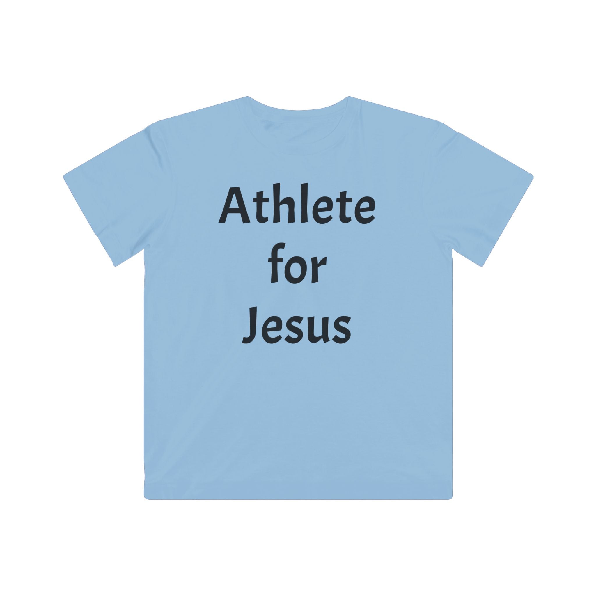Kids Christian T-Shirt - Athlete for Jesus, Youth Tee, Faith Apparel, Religious Gift, Sportswear for Kids