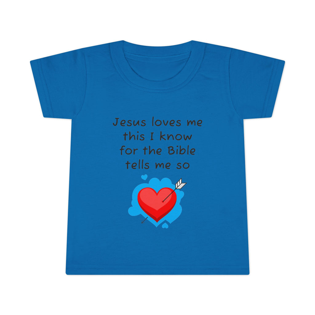 Jesus Loves Me Toddler T-Shirt, Cute Christian Kids Tee, Faith-Based Gift, Baby Baptism, Bible Verse Shirt