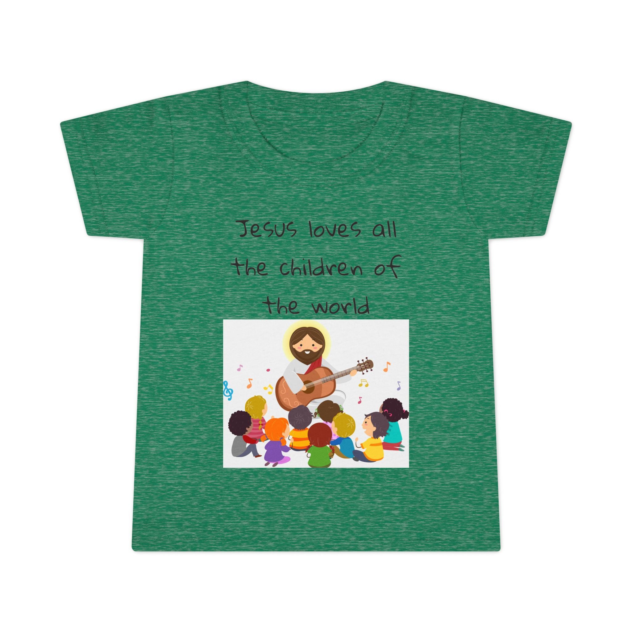 Jesus Loves All Children Toddler T-Shirt, Cute Kids Tee, Religious Gift, Christian Apparel, Baby Shower Gift, Faith-Based Toddler Top