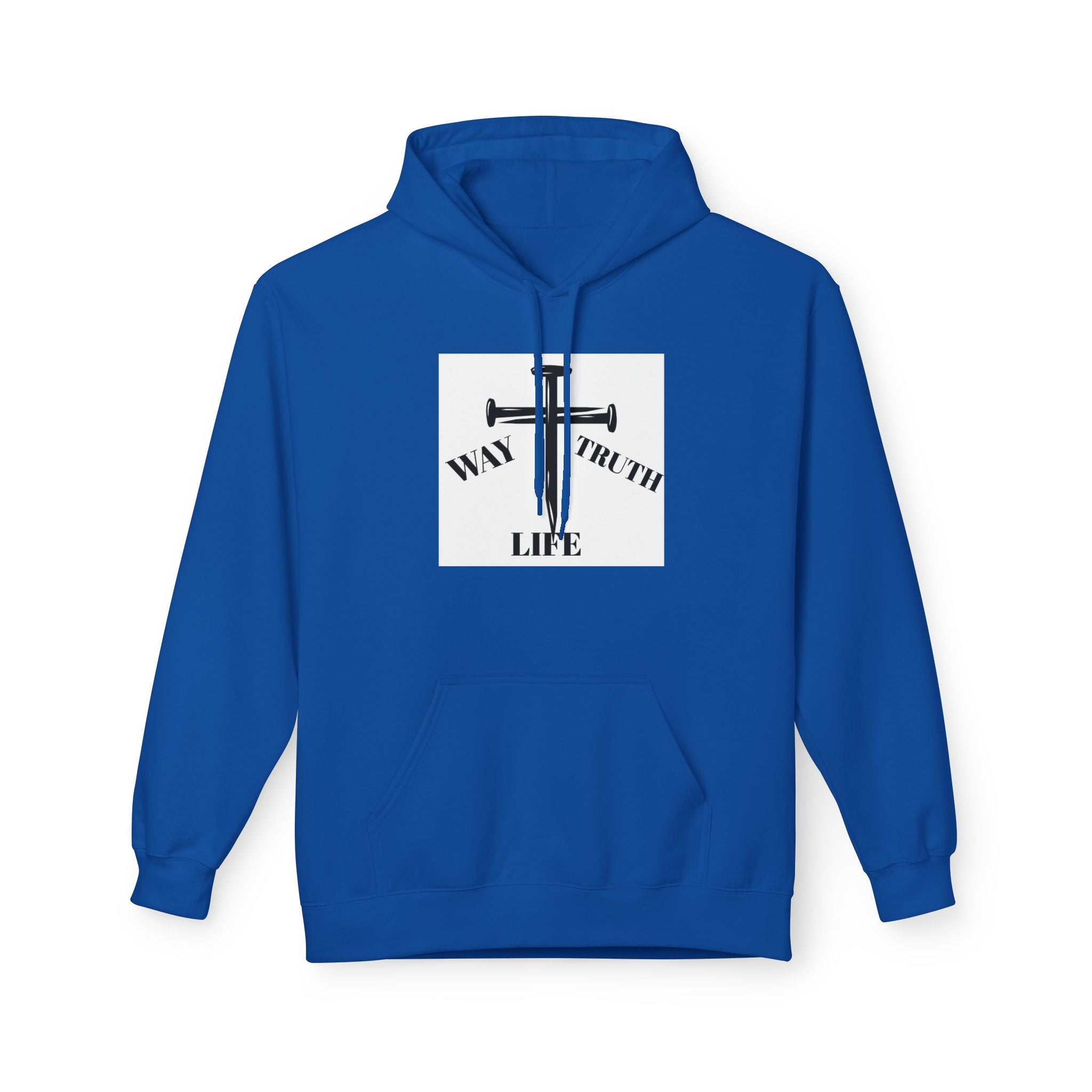 Way Truth Life Inspirational Fleece Hoodie, Motivational Sweatshirt, Unisex Hoodie for Everyday Wear, Faith-Based Gift, Casual Comfort