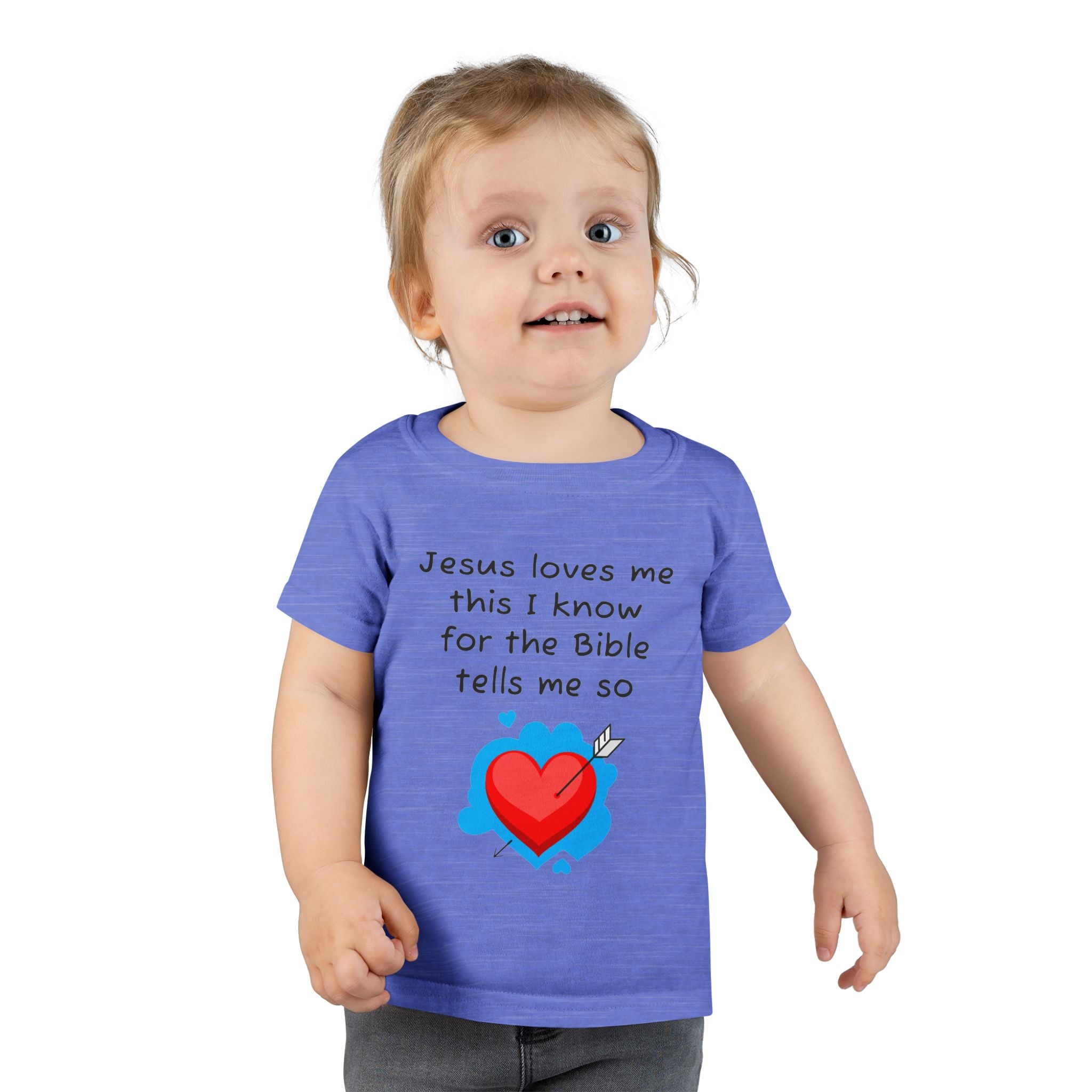 Jesus Loves Me Toddler T-Shirt, Cute Christian Kids Tee, Faith-Based Gift, Baby Baptism, Bible Verse Shirt