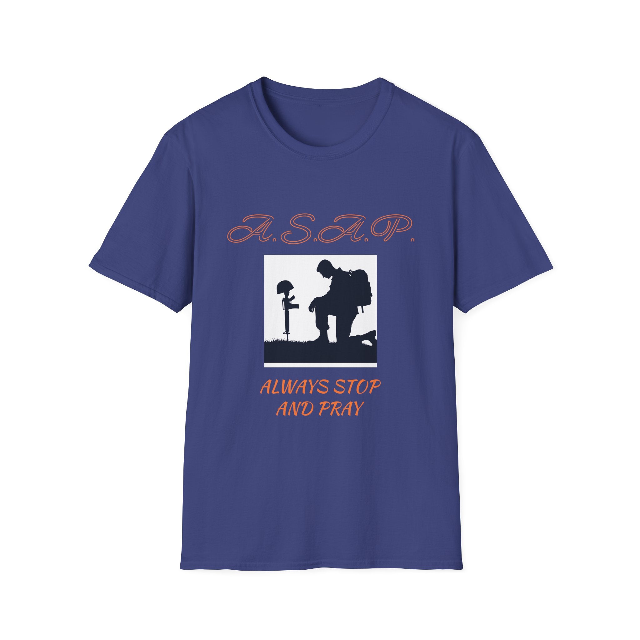 Unisex Prayer T-Shirt - Always Stop And Pray, Faith Apparel, Spiritual Gift, Inspirational Shirt, Casual Wear, Godly Reminder