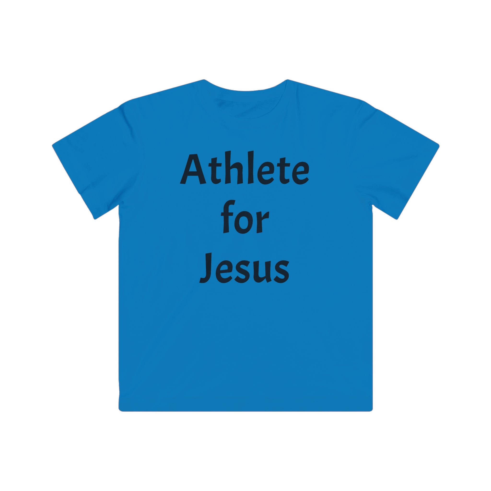 Kids Christian T-Shirt - Athlete for Jesus, Youth Tee, Faith Apparel, Religious Gift, Sportswear for Kids