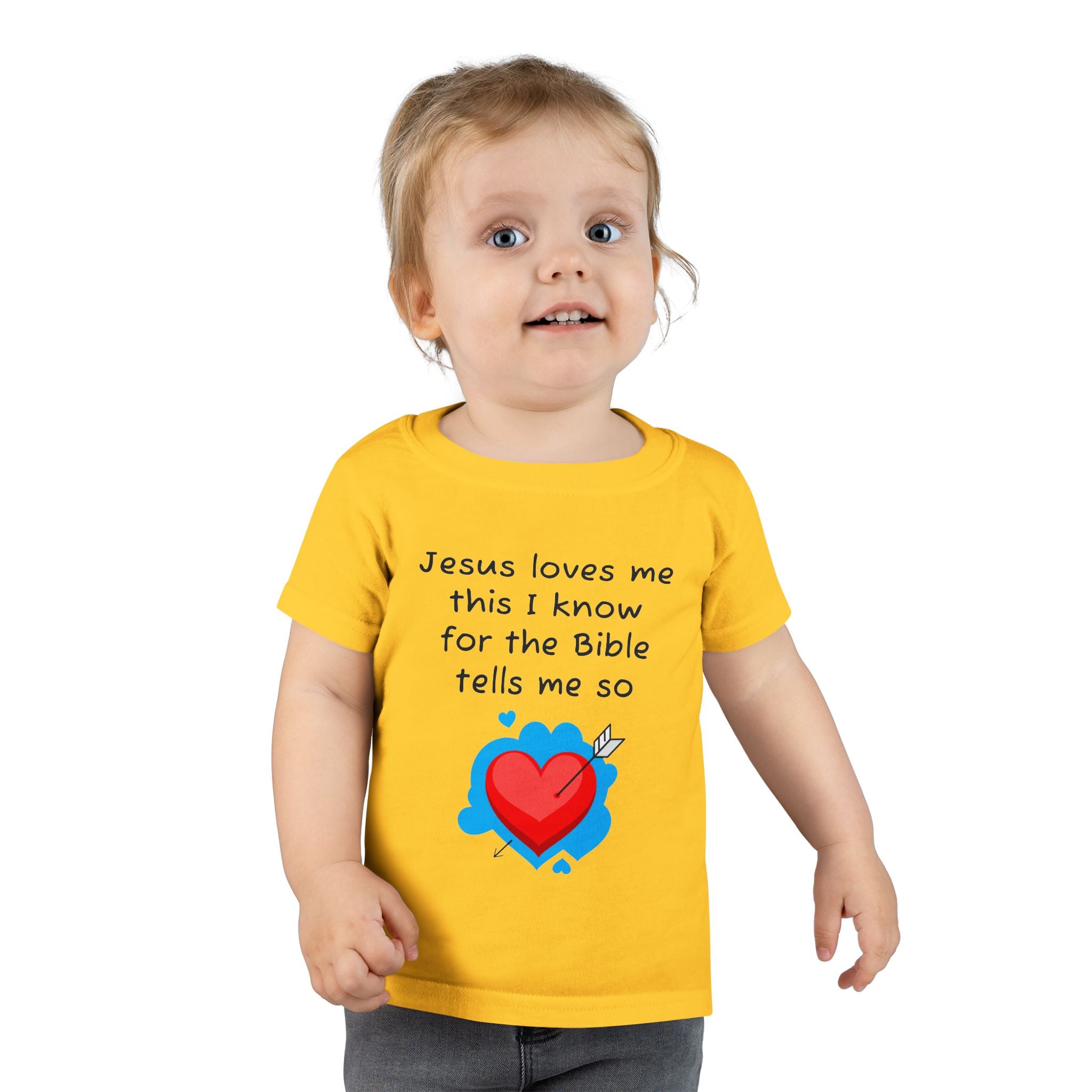 Jesus Loves Me Toddler T-Shirt, Cute Christian Kids Tee, Faith-Based Gift, Baby Baptism, Bible Verse Shirt