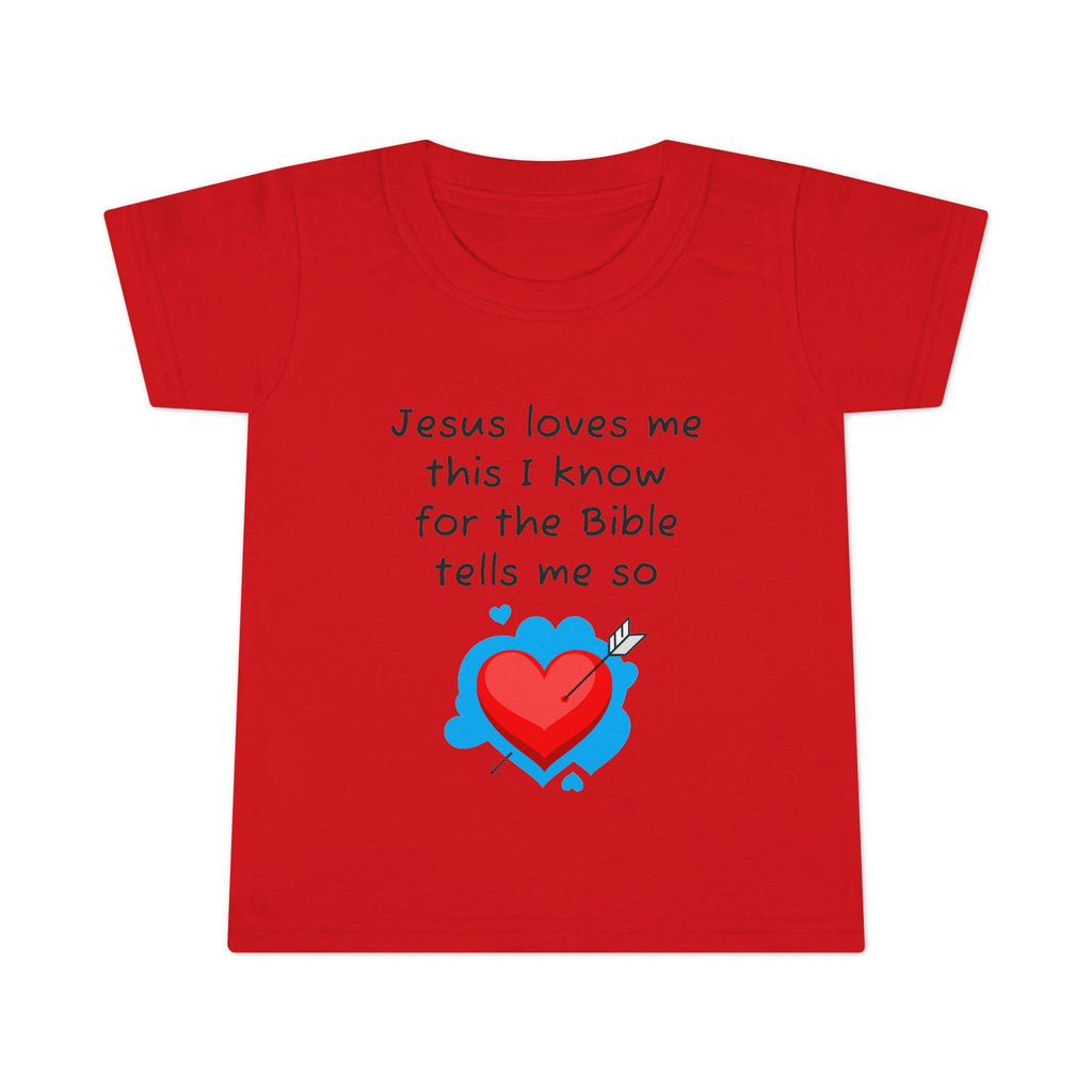 Jesus Loves Me Toddler T-Shirt, Cute Christian Kids Tee, Faith-Based Gift, Baby Baptism, Bible Verse Shirt
