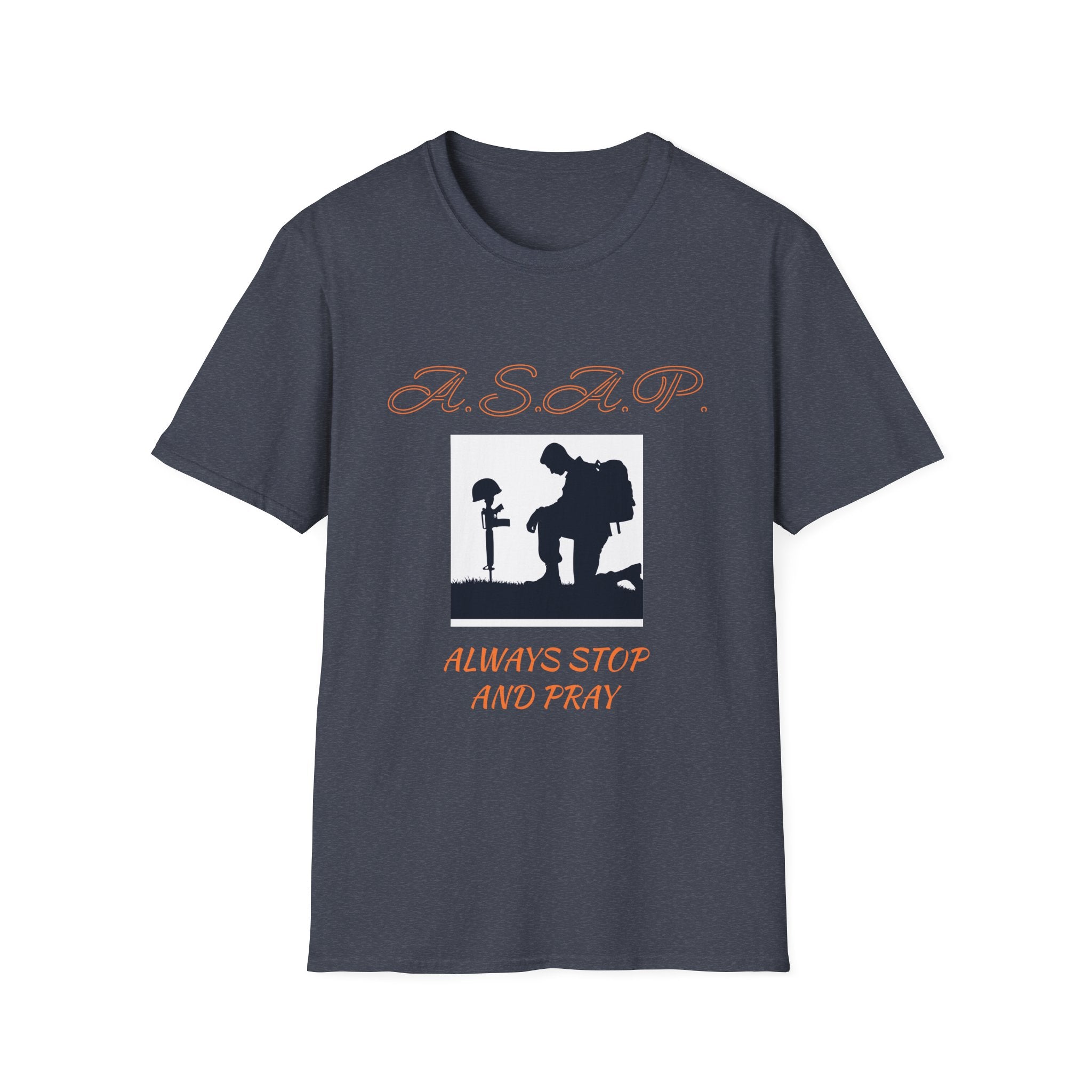 Unisex Prayer T-Shirt - Always Stop And Pray, Faith Apparel, Spiritual Gift, Inspirational Shirt, Casual Wear, Godly Reminder