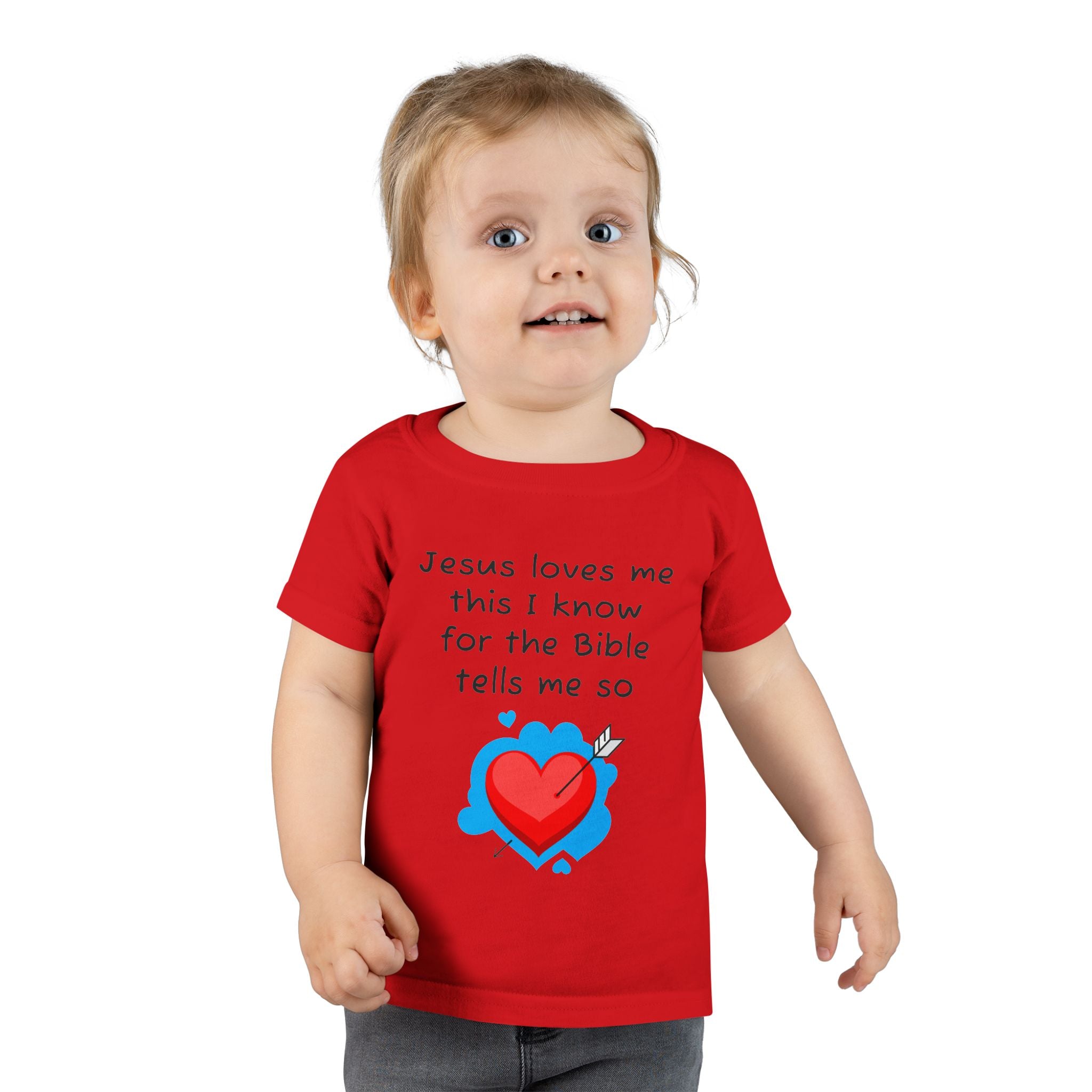 Jesus Loves Me Toddler T-Shirt, Cute Christian Kids Tee, Faith-Based Gift, Baby Baptism, Bible Verse Shirt