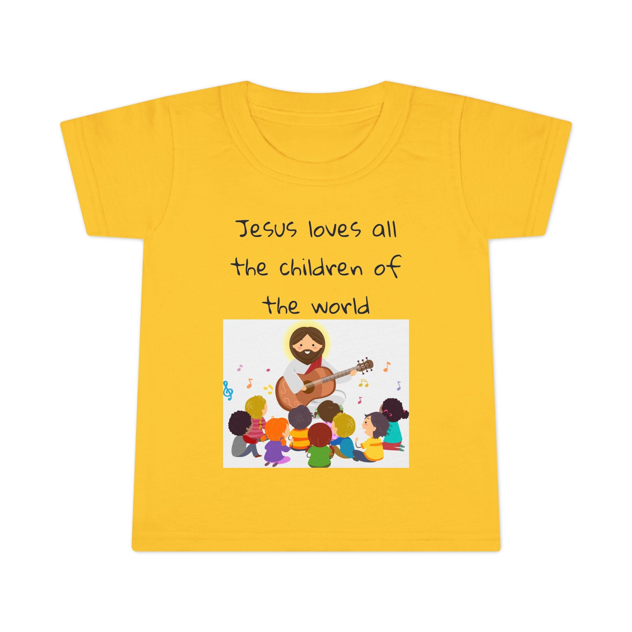 Jesus Loves All Children Toddler T-Shirt, Cute Kids Tee, Religious Gift, Christian Apparel, Baby Shower Gift, Faith-Based Toddler Top