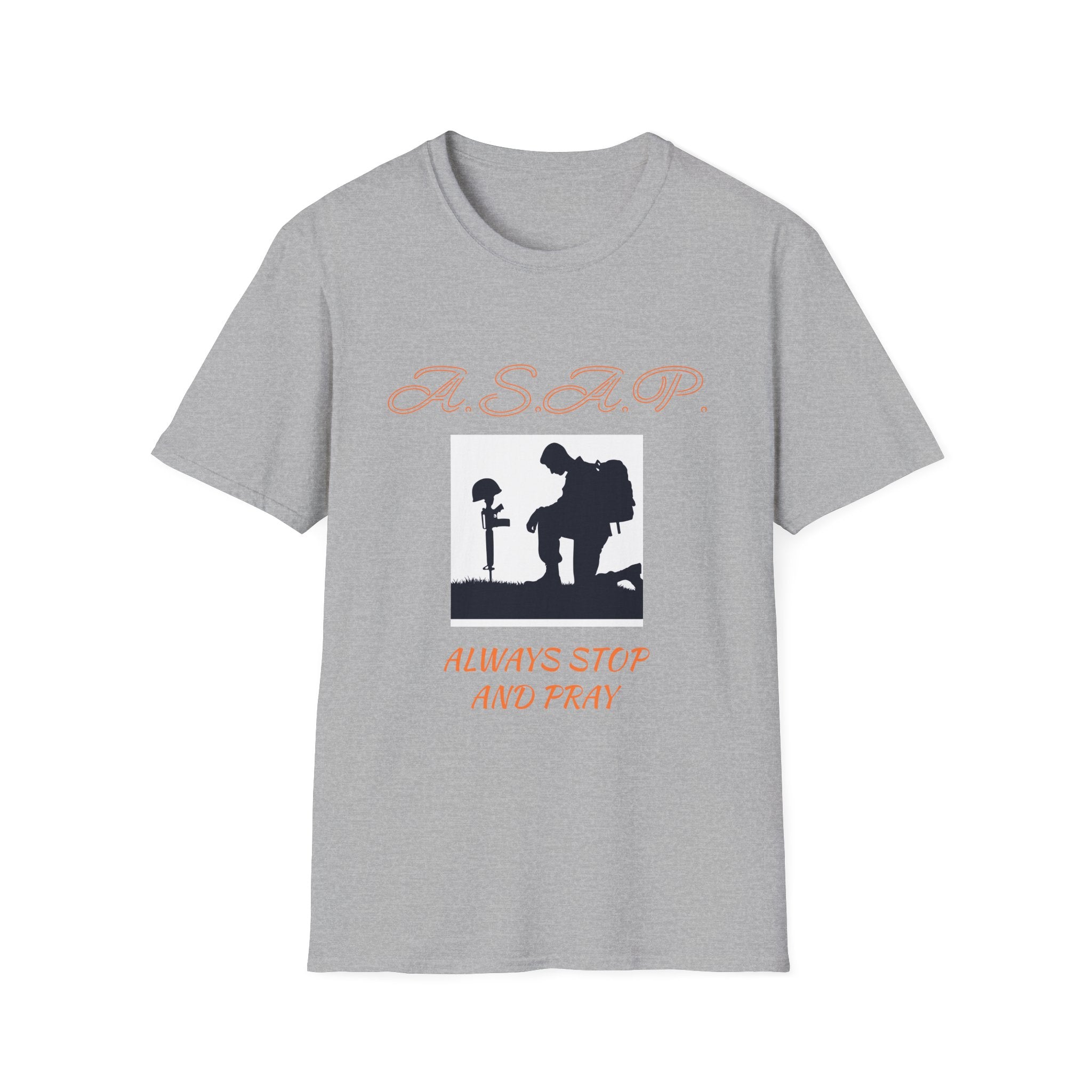 Unisex Prayer T-Shirt - Always Stop And Pray, Faith Apparel, Spiritual Gift, Inspirational Shirt, Casual Wear, Godly Reminder