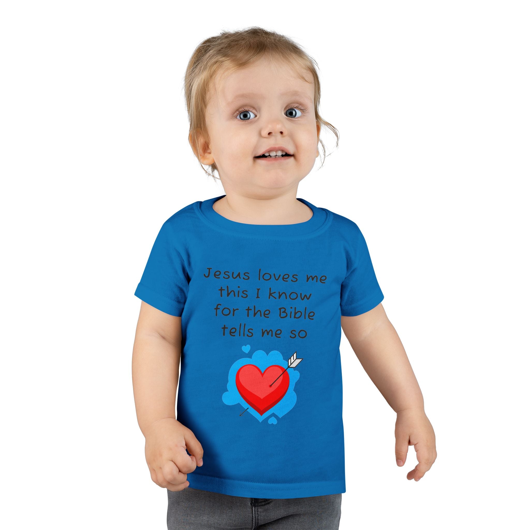 Jesus Loves Me Toddler T-Shirt, Cute Christian Kids Tee, Faith-Based Gift, Baby Baptism, Bible Verse Shirt